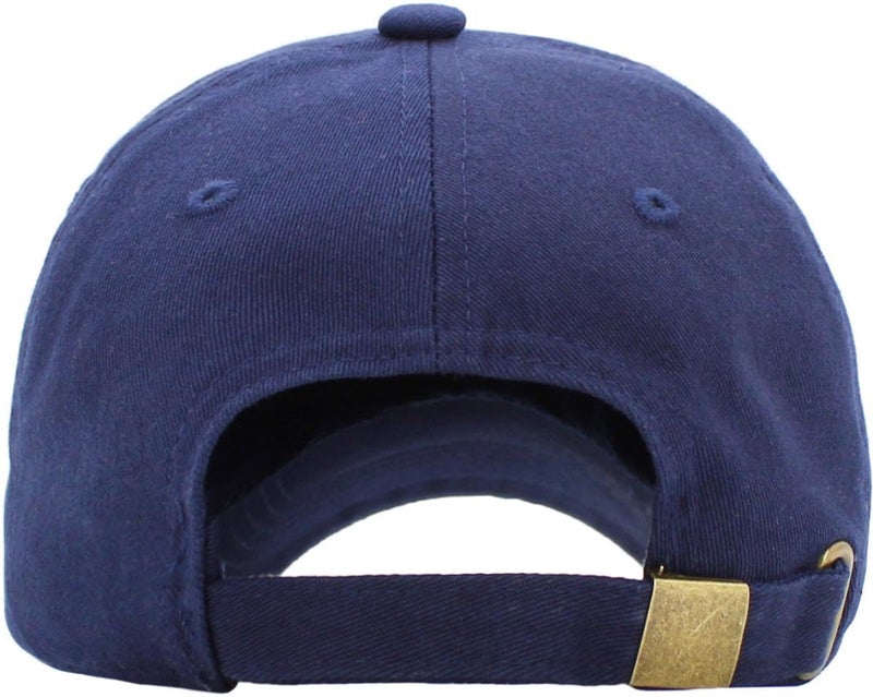 KBETHOS KB-LOW NAV Classic Cotton Dad Hat Adjustable Plain Cap. Polo Style Low Profile (Unstructured) (Classic) Navy Adjustable - Image 3